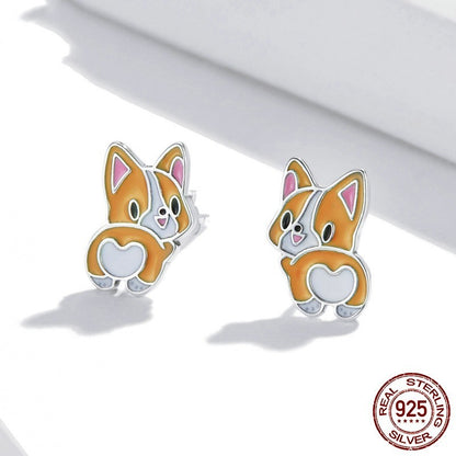 925 Sterling Silver Corgi Earrings | Corgi Gifts | The Corgi Shop