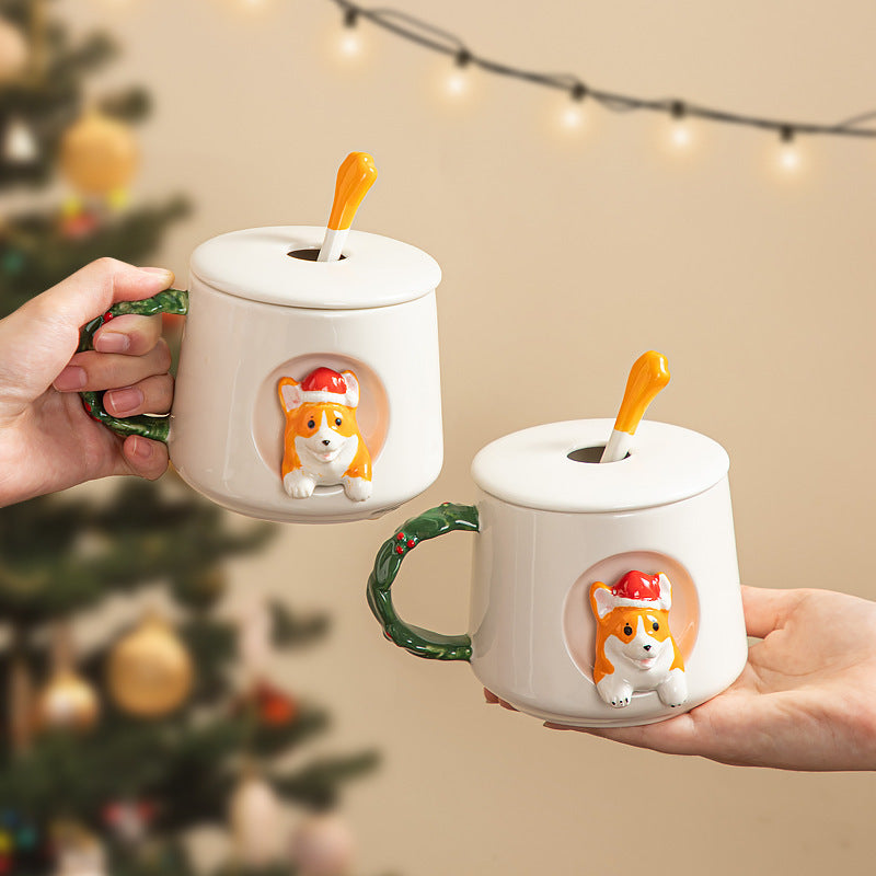 Ceramic Christmas Corgi Mug | Corgi Gifts | The Corgi Shop