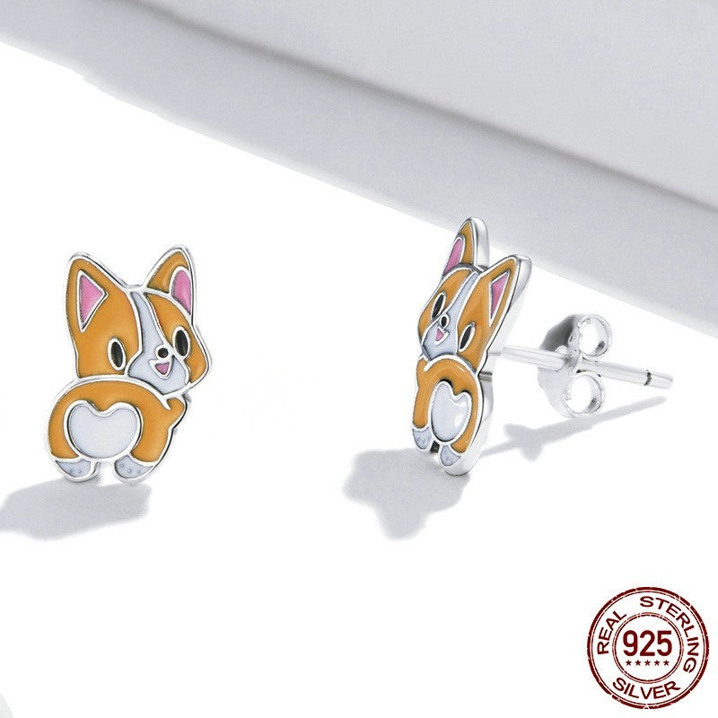 925 Sterling Silver Corgi Earrings | Corgi Gifts | The Corgi Shop