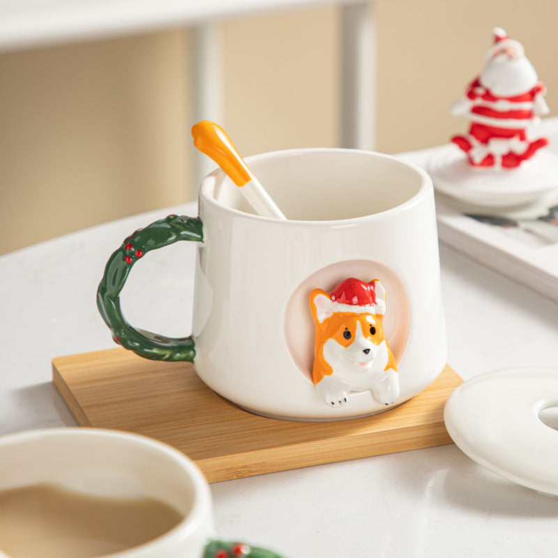 Ceramic Christmas Corgi Mug | Corgi Gifts | The Corgi Shop