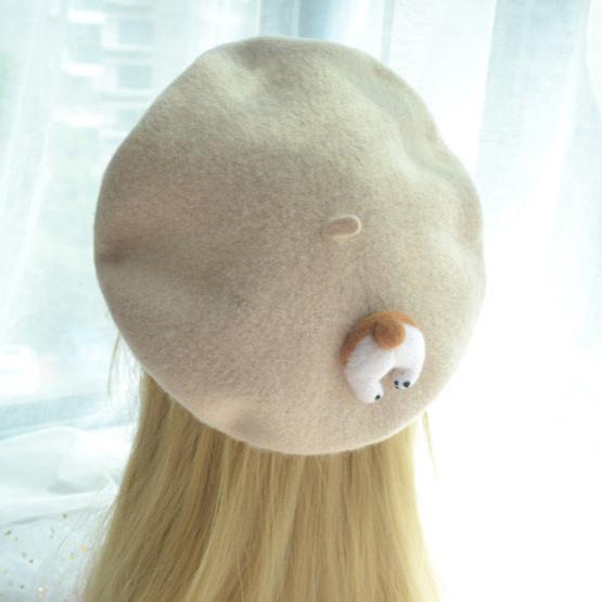 Corgi Butt Wool Beret | Corgi Gifts | The Corgi Shop