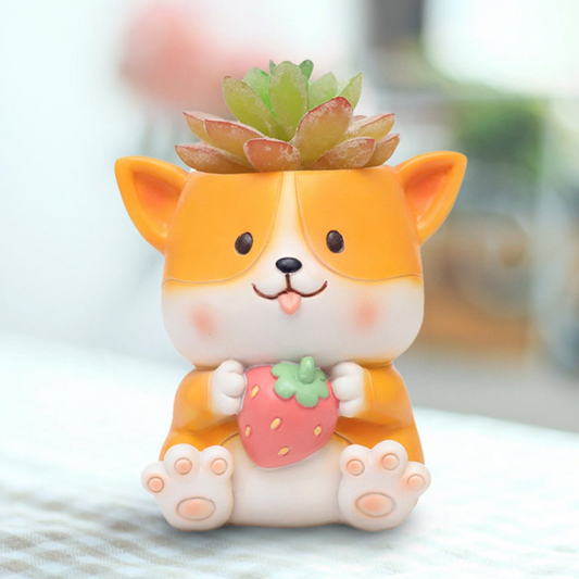 New Animal Resin Succulent Pot | Corgi Gifts | The Corgi Shop