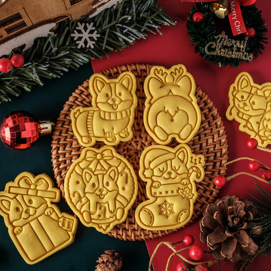 Christmas Corgi Cookie Cutters