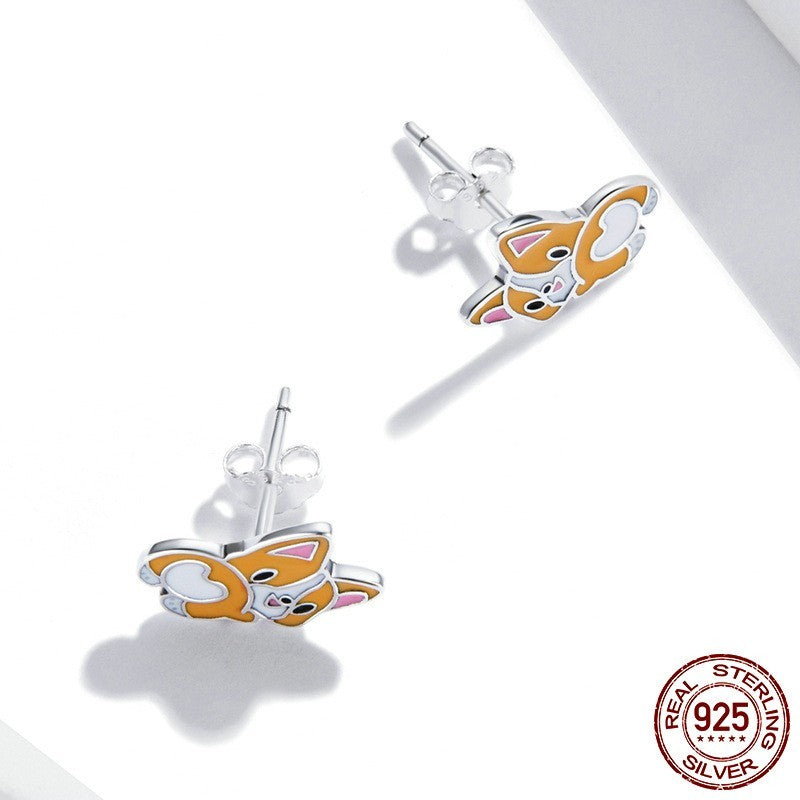 925 Sterling Silver Corgi Earrings | Corgi Gifts | The Corgi Shop