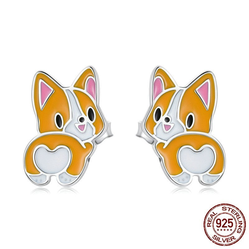 925 Sterling Silver Corgi Earrings | Corgi Gifts | The Corgi Shop